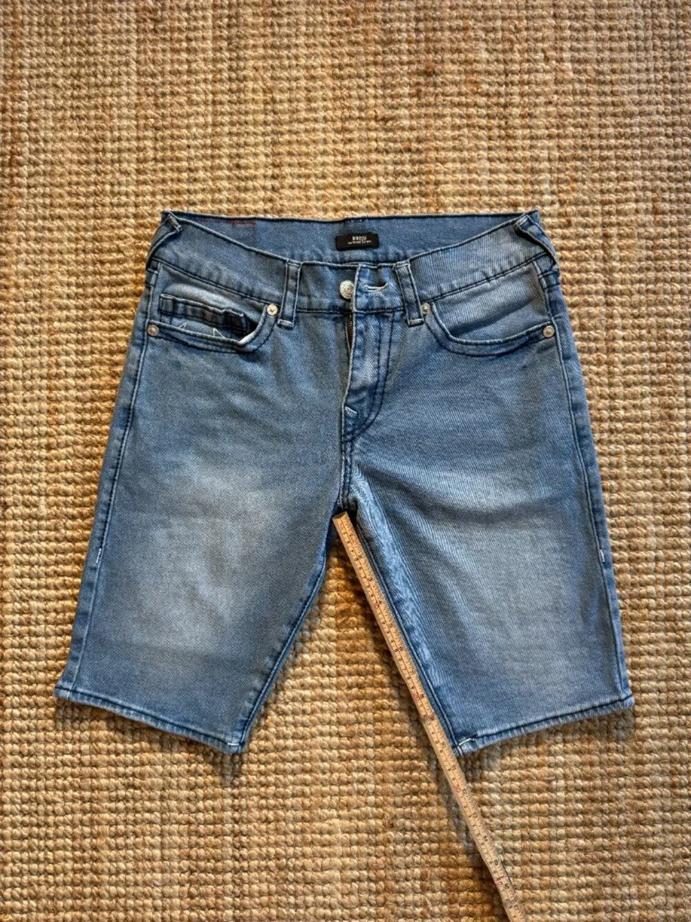 True Religion Rocco Relaxed Skinny Mens Denim Shorts Size 32 Blue